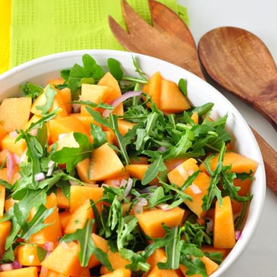 Cantaloupe Arugula Salad