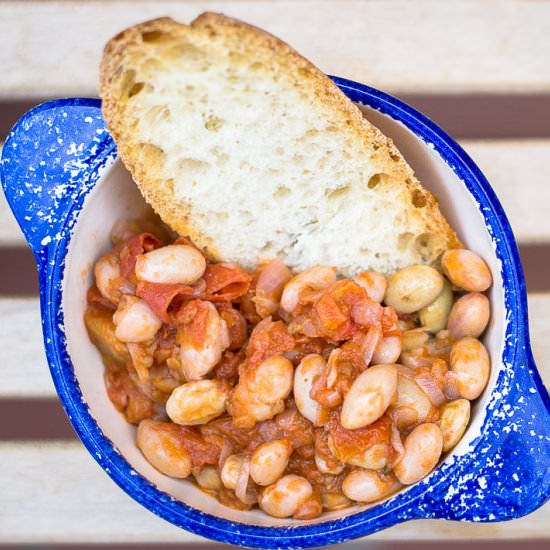 Fresh Borlotti Beans with Tomatoes