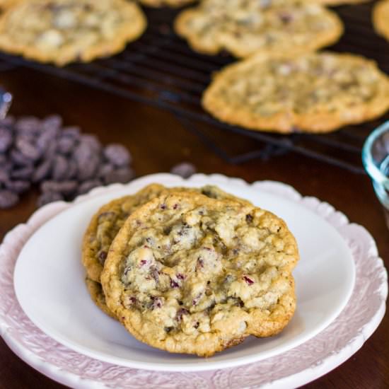 Chocolate Cherry Oatmeal Cookies