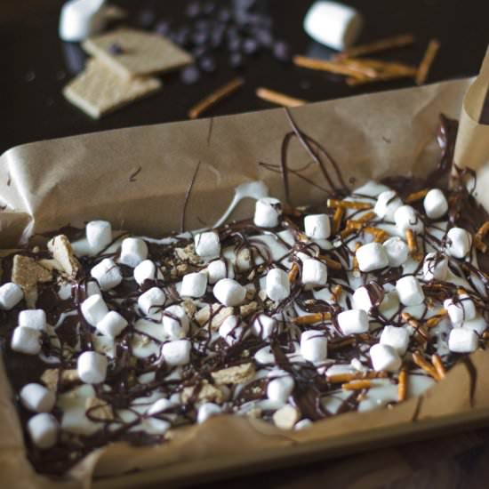 Nutella S’mores Pretzel Bark