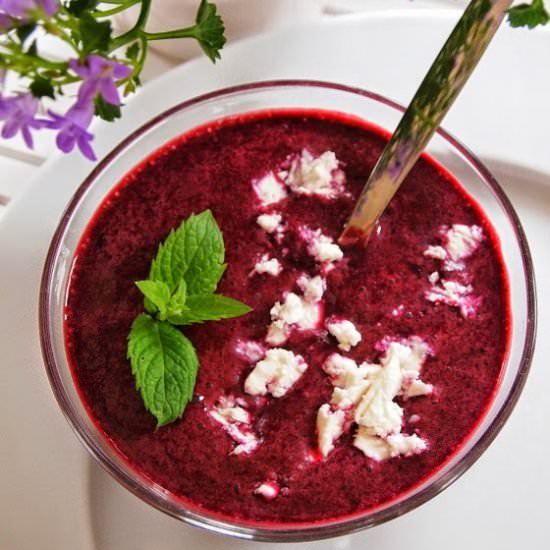 Chilled Blueberry Soup