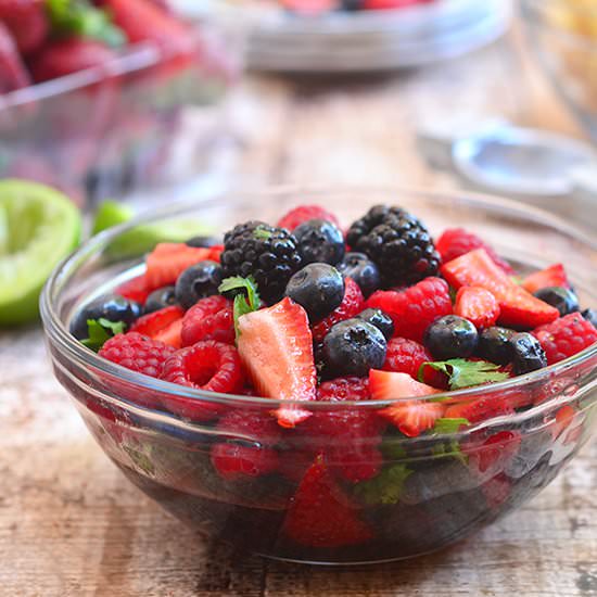 Berry Salsa with Honey-Lime Dressing