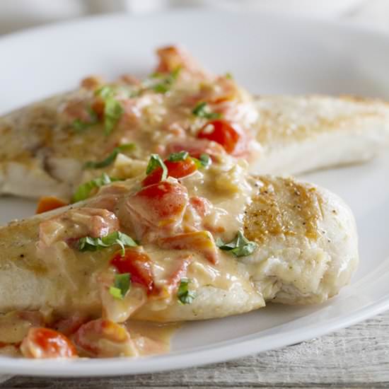 Chicken with Tomato Parmesan Sauce