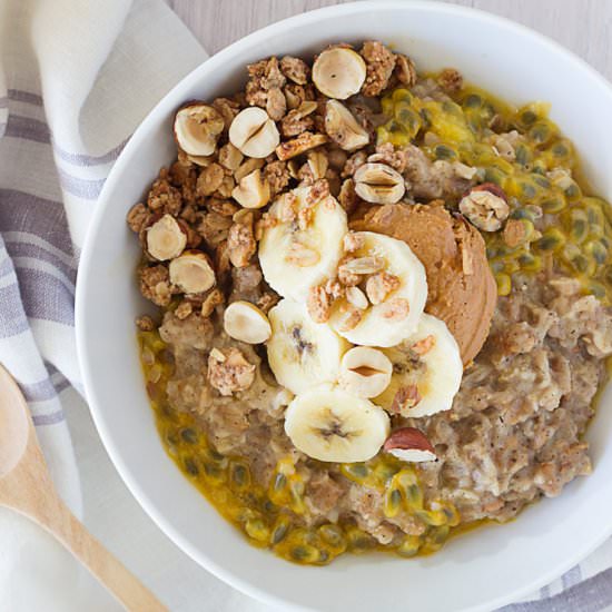 Spelt & Oat Passionfruit Porridge