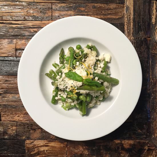 Green risotto