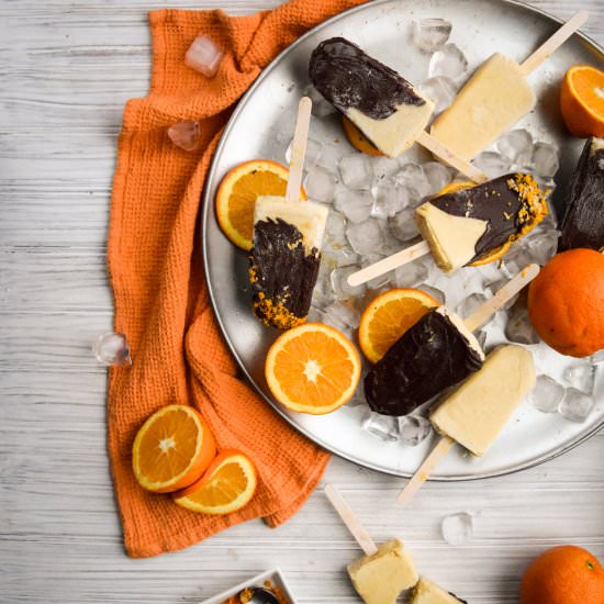 Chocolate Dipped Orange Creamsicles