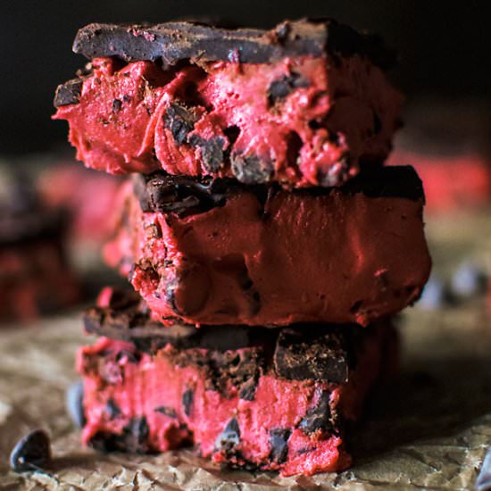 Red Velvet Cookie Dough Bars