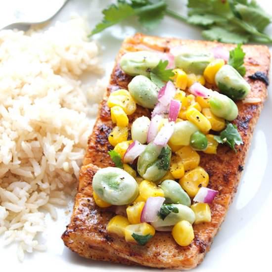 Corn Salsa Salmon
