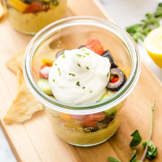 7-Layer Mediterranean Dip Parfaits