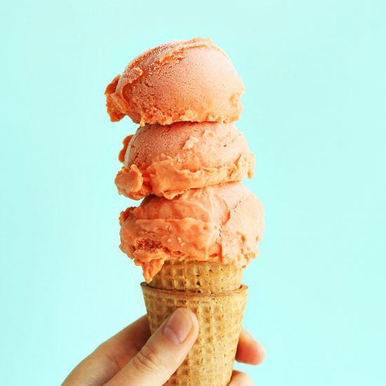 Raspberry Coconut Mango Sorbet