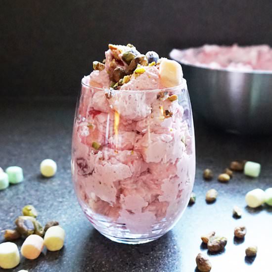 Cherry pistachio fluff