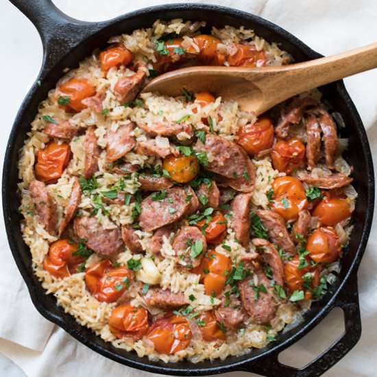 Easy One Pot Sausage & Rice