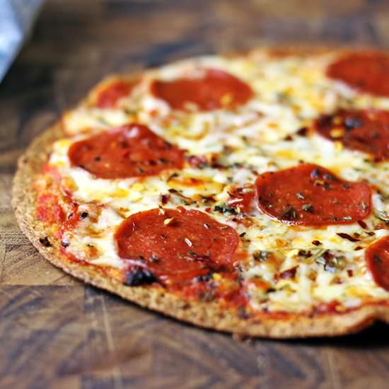 Tortilla Pepperoni Pizza