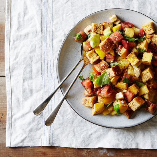 Tomato and Cornbread Panzanella