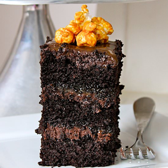 Fudge Caramel Stout Cake