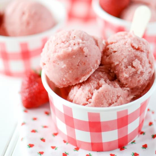 Creamy Strawberry Watermelon Sorbet