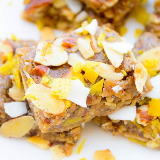 Lemon Olive Oil Almond Oat Squares