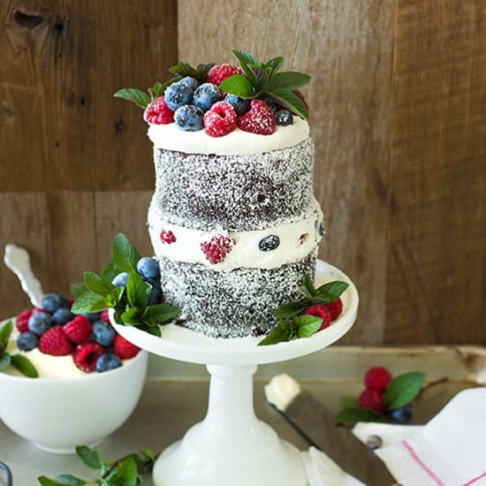 Chocolate Financier Layer Cake