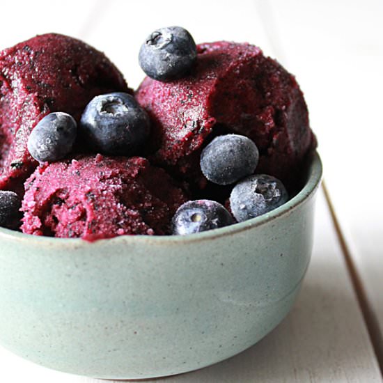 Easy blueberry sorbet
