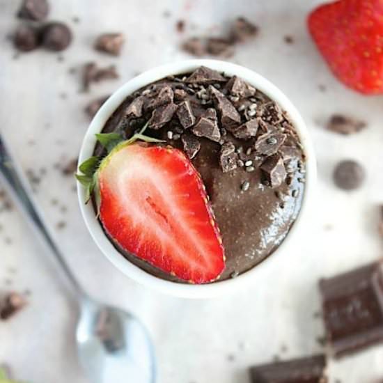 Strawberry Choc Chip Chia Pudding