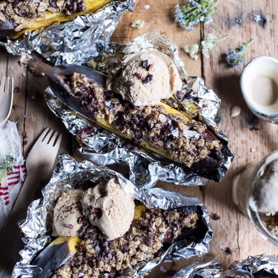Oatmeal Chocolate Chunk Bananas