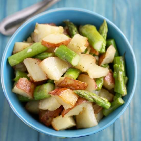 Roasted Potato Salad with Asparagus