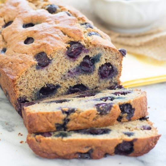 Healthy Blueberry Banana Bread