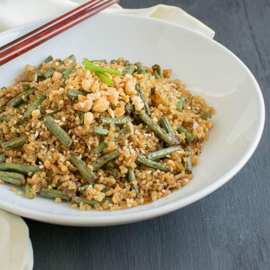Asian Style Long Beans and Quinoa