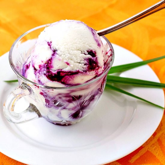 Blueberry Lemongrass Ice Cream