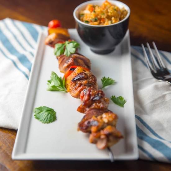 Honey Glazed Chicken Kabobs