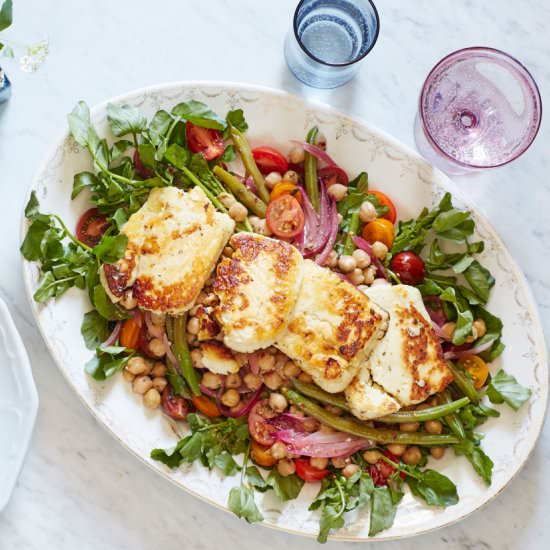 Greek Salad with Haloumi