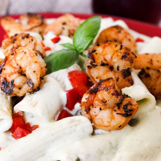 Basil Cream Rigatoni
