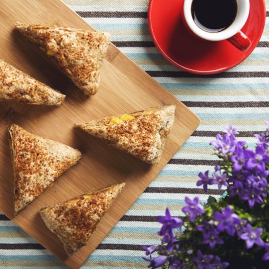 Lavender Peach-Stuffed Scones