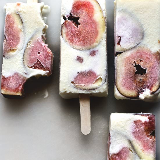 Figs ricotta cheesecake pops