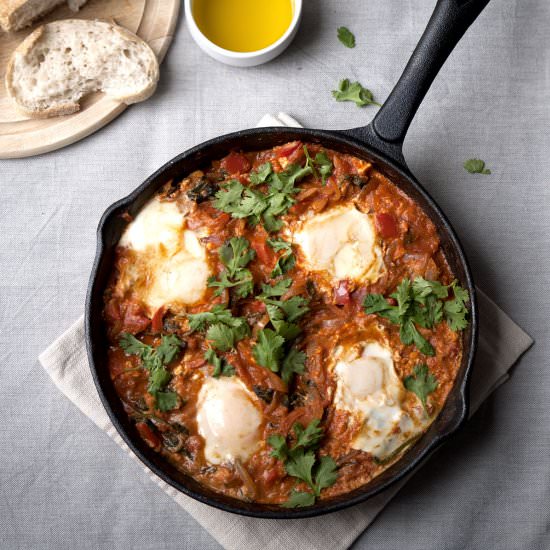 Shakshuka with Spinach and Feta