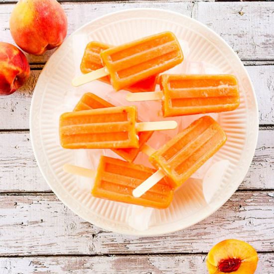 Peach GInger Ice Pops