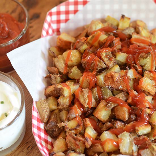 Crispy Parmesan Potato Bits