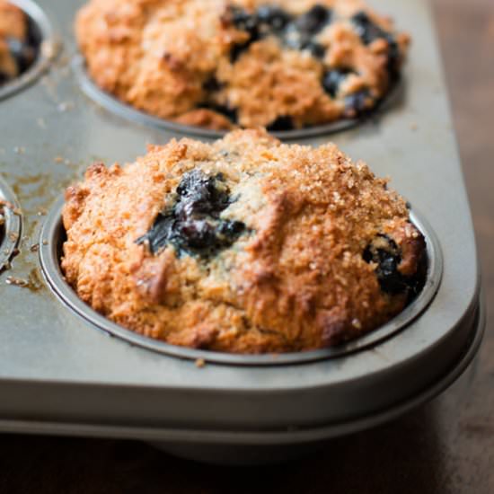 Whole Wheat Blueberry Muffins