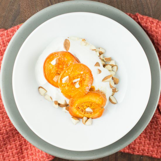 Honey Hazelnut Roasted Apricots