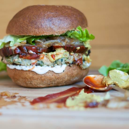 Zucchini & Mushroom Veggie Burgers