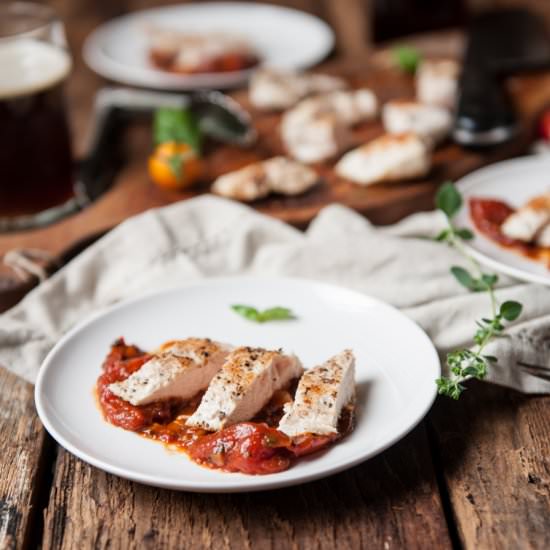 20 Minute Chicken in Roasted Tomato Sauce