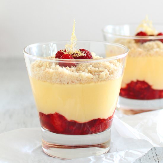 Custard & Raspberry Parfait