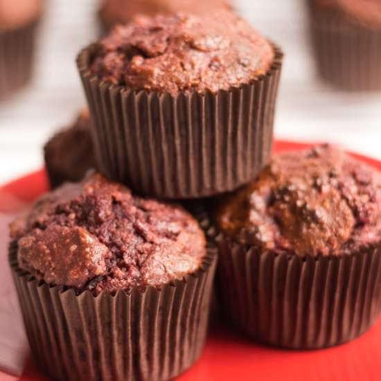 Gluten Free Chocolate Beet Muffins