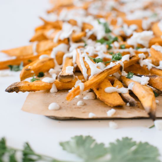 Loaded Baked Sweet Potato Fries