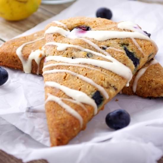 Paleo Blueberry-Lemon Scones