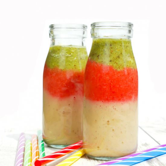 Triple Coloured Pure Fruit Smoothie