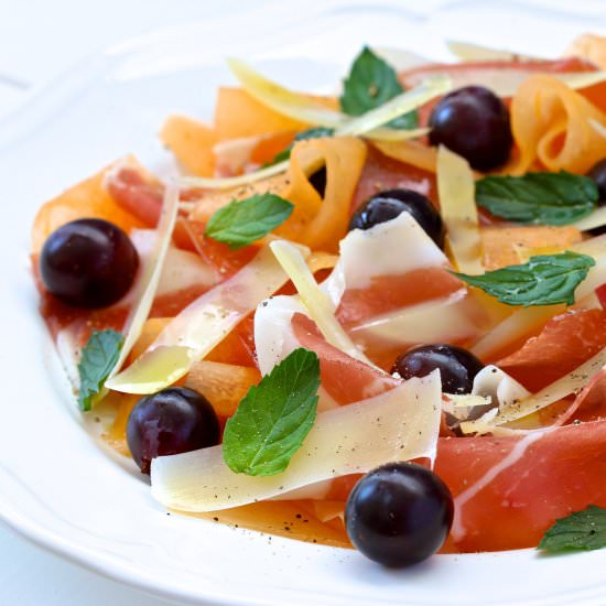 Prosciutto, Melon and Cheese Salad