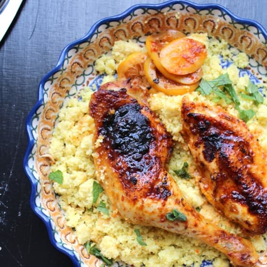 Roast Harissa Chicken with Couscous