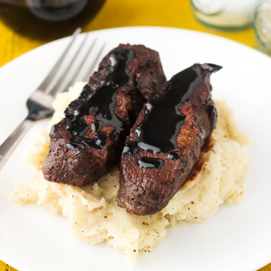 Balsamic Red Wine Flat Iron Steak