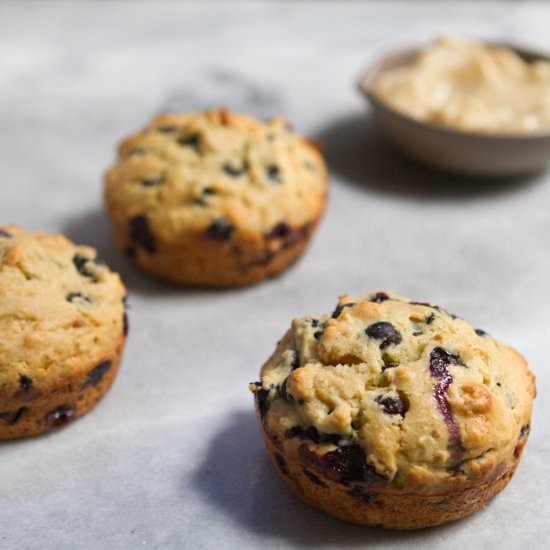 Blueberry Lemon Corn Muffins